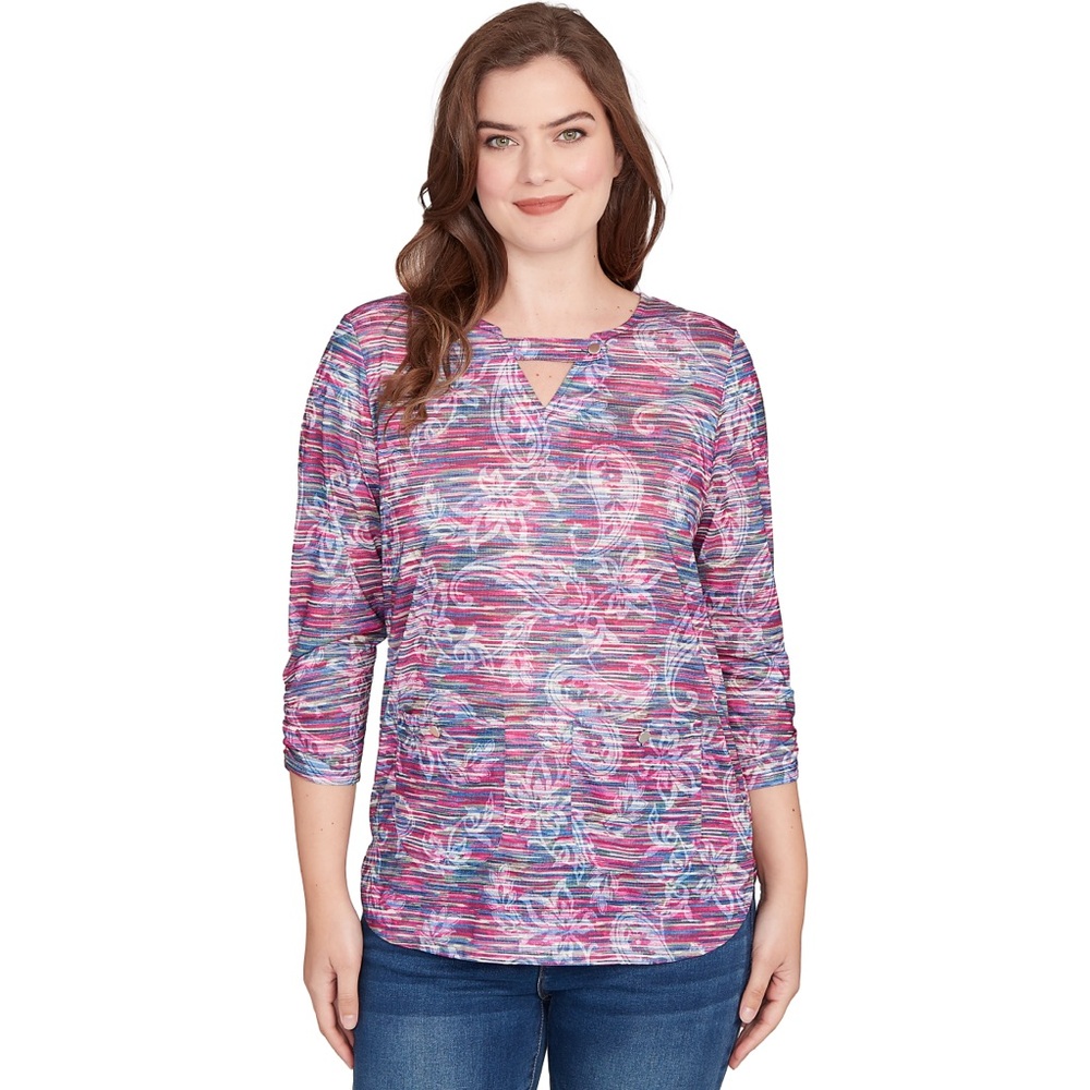 Ruby Rd. Pink and Purple Women's Blouse